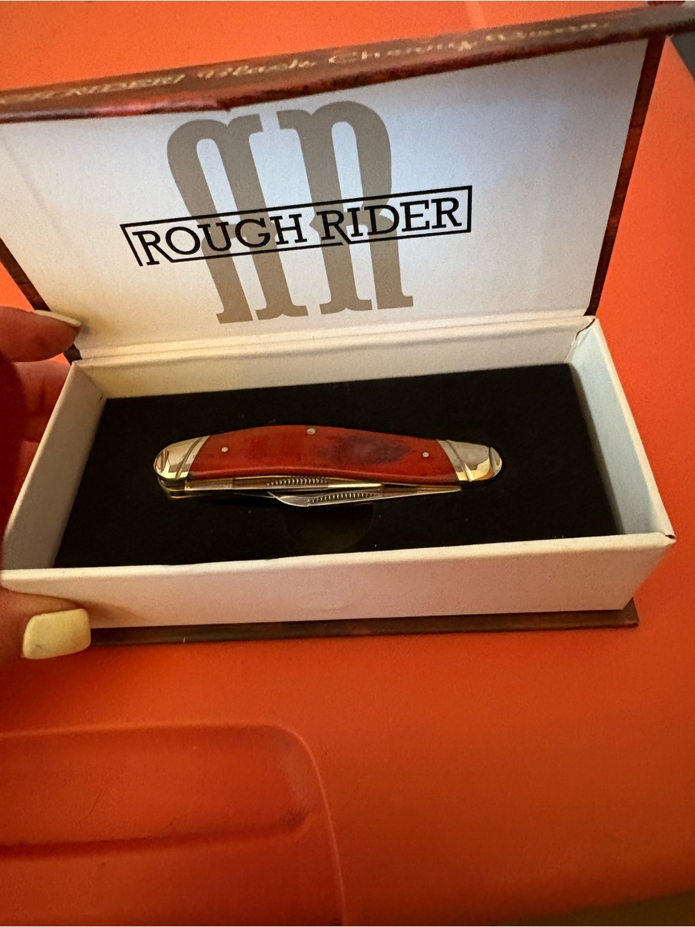Men's Red Folding Pocket Knife